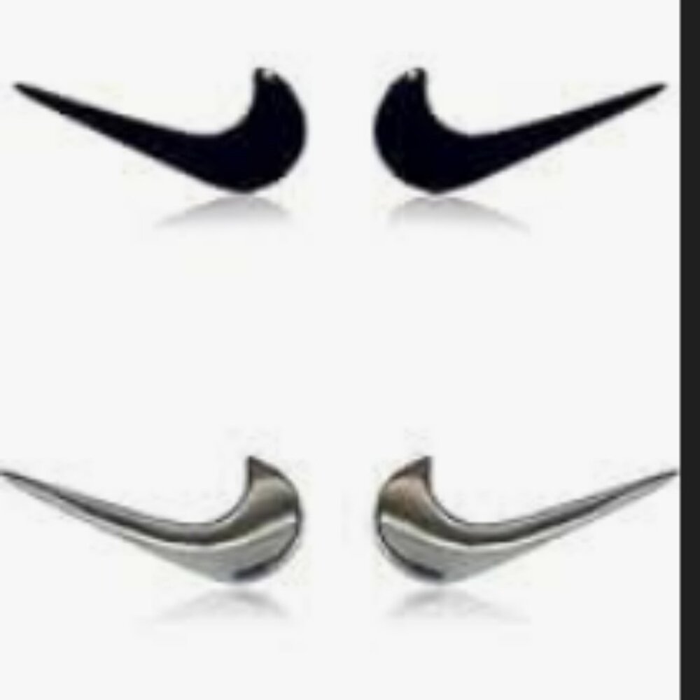 NIKE:  2 pair Swoosh stud earrings